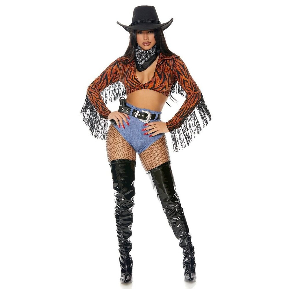 NWT Round 'Em Up Costume Womens SZ L/XL Halloween Role Play MSRP $83